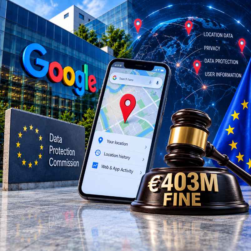گوگل پر 403 ملین یورو کا جرمانہ، لوکیشن ڈیٹا کے استعمال پر یورپی قوانین کی خلاف ورزی
